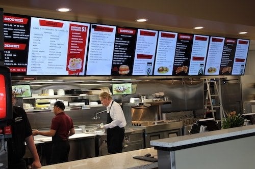 Digital Drive Thru Menu - Stream Case Study - American Burgers - Inside Menu 2