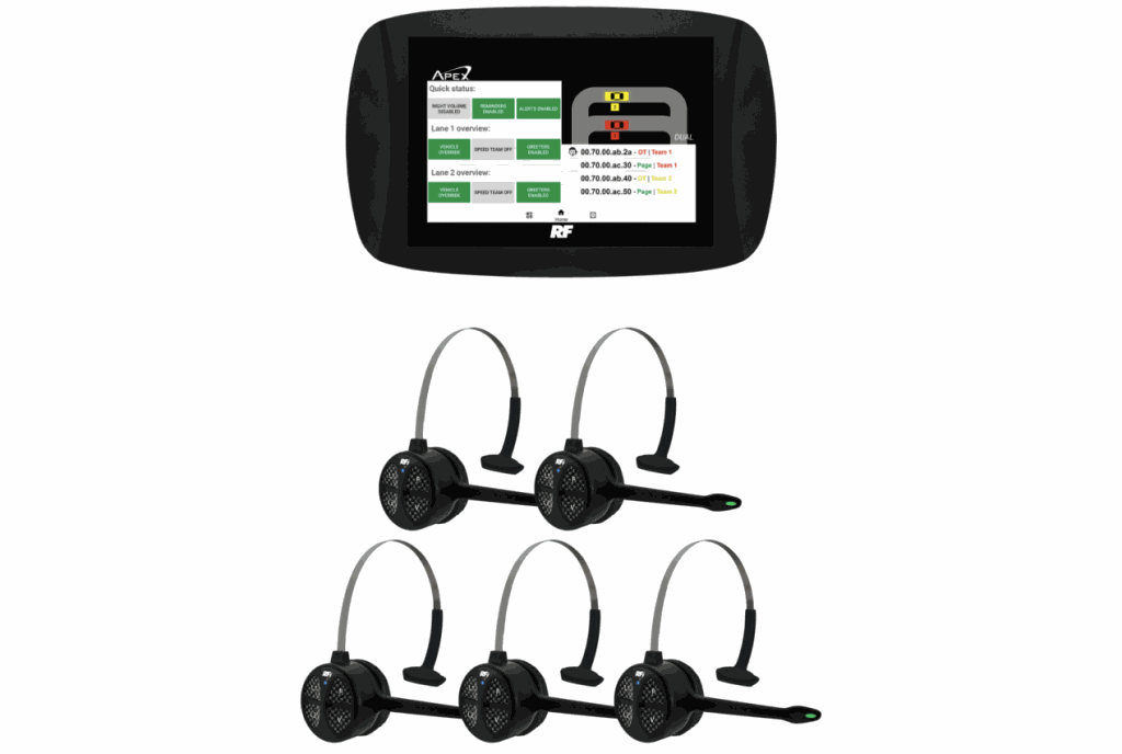 Apex Single Lane 5 Headset Drive-Thru System - STREAM