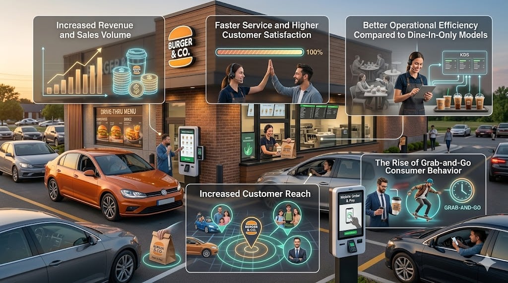key business benefits of modern drive-thru cafe systems